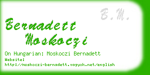 bernadett moskoczi business card